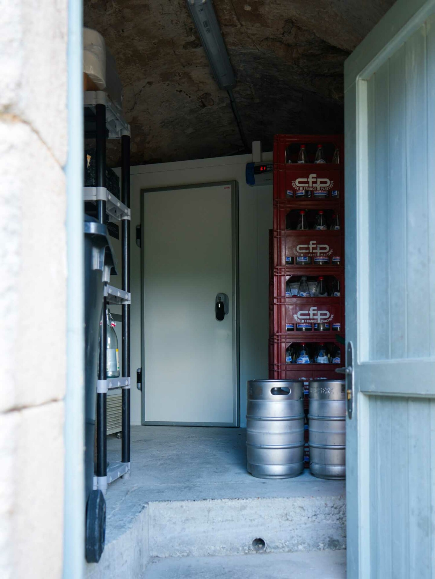 Chambre froide sous cave voutées de restaurant gastronomique
